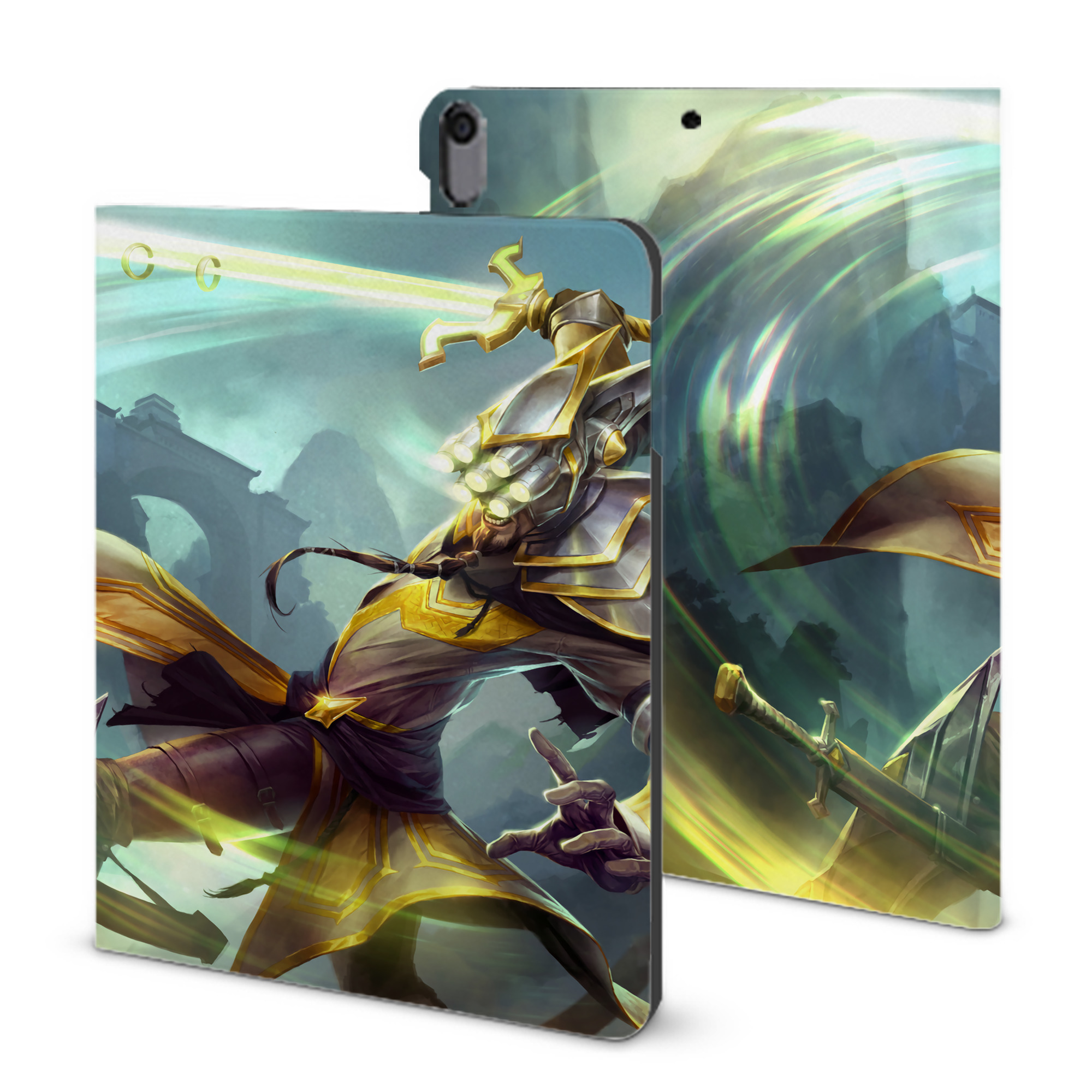 （画像用） リーグ・オブ・レジェンド League of Legends LOL IPad ケース ブック型 PUレザー TPU 耐衝撃 軽量 薄型 ペン収納なし 全面保護 IPad 各モデル対応